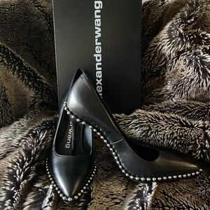 Alexander Wang Black Pearl-Studded Heels